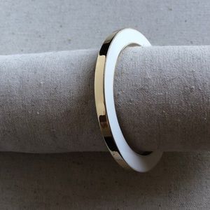 Gold/black/ivory thick bangle bracelet